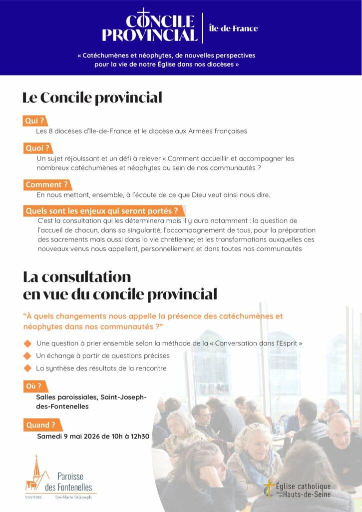 Consultation en vue du concile provincial